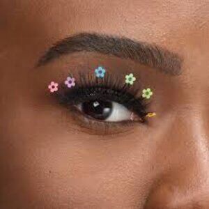 BNIB “Wallflower” about-face Lashes embellished with pastel flowers
